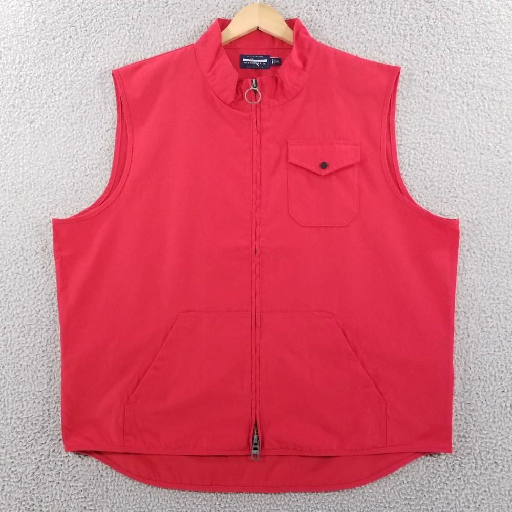 Guideboat Company Sailing Vest Mens XXL Red Full Zip Boating Yachting Cuttyhunk